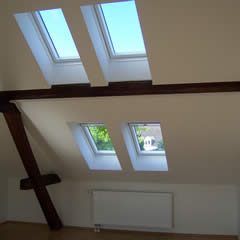 Schlafbereich im Dachgeschoss